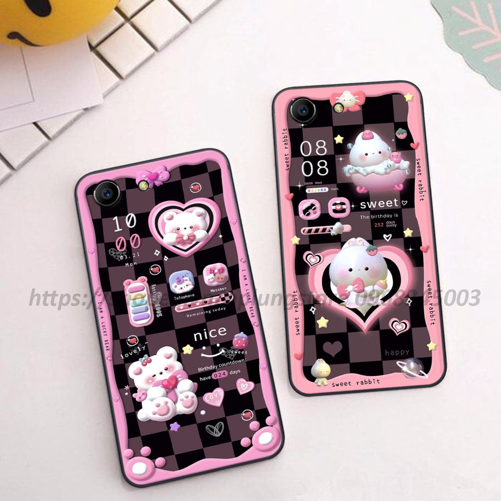 Ốp lưng oppo F3 / A77/ A39/ A57/ F3 Lite/ A33/ Neo 7 in hình 3D gấu,thỏ cute dễ thương