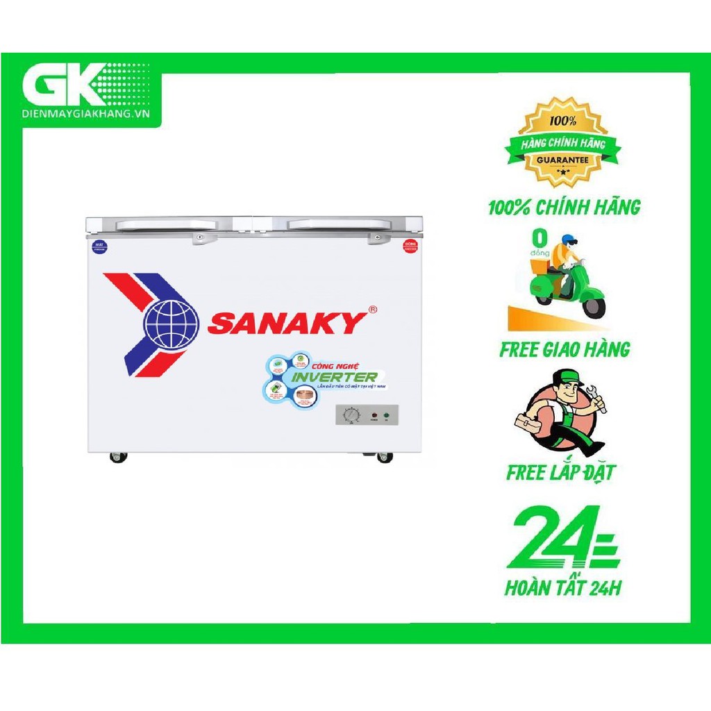 TỦ ĐÔNG MẶT KÍNH CƯỜNG LỰC SANAKY VH-4099A4K 1 NGĂN ĐÔNG,2 CỬA,305 LÍT