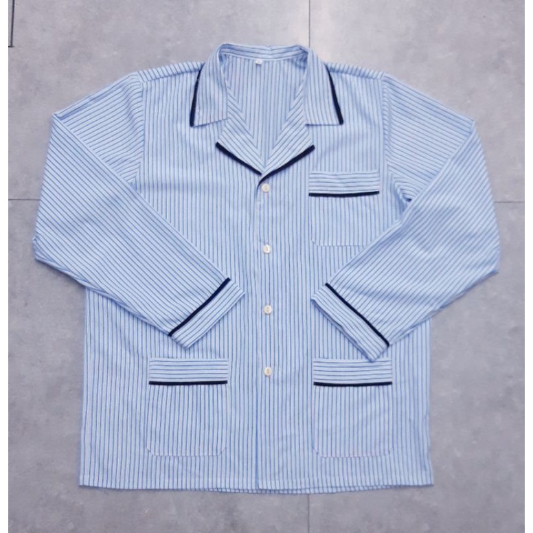 Bộ đồ pijama nam trung niên dài tay chất phin mềm mịn