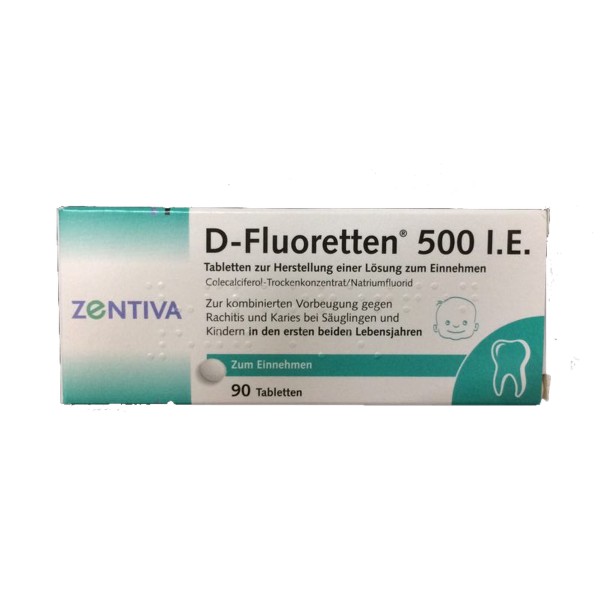 DFluoretten 500 IE của Đức Bổ sung vitamin D3 cho trẻ nhỏ