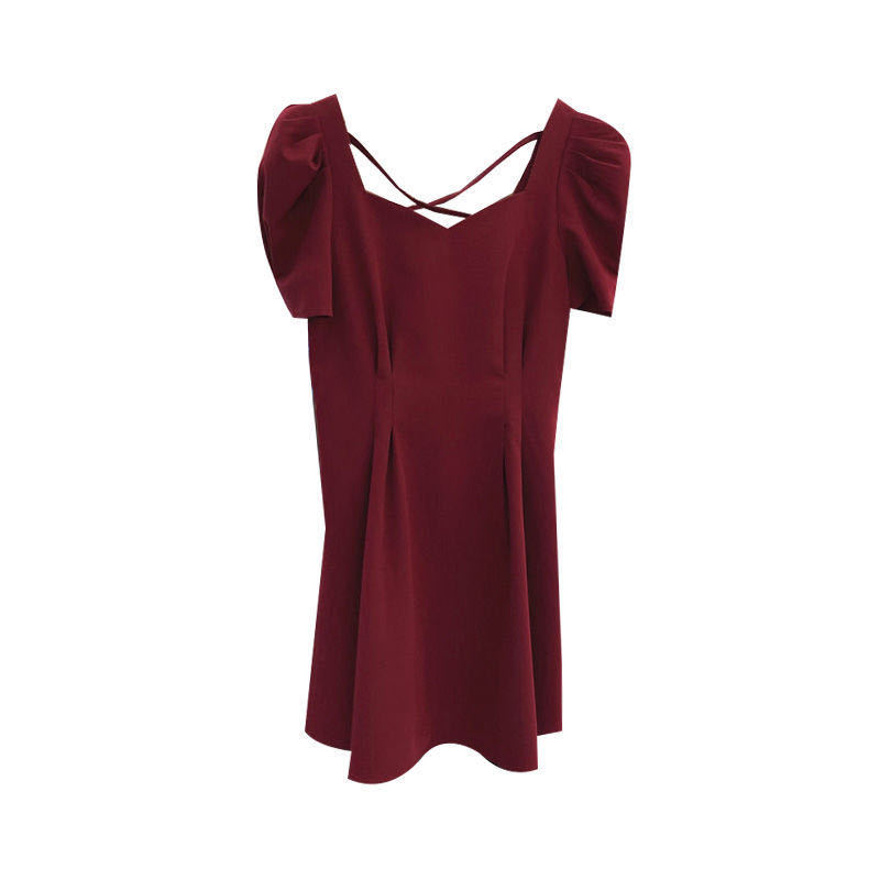 Black V-neck dress with Korean style | BigBuy360 - bigbuy360.vn