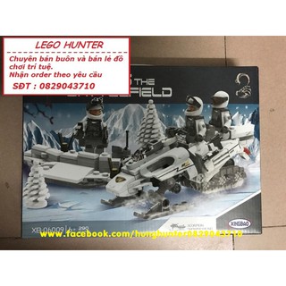 Lego Army Military Xe motor bánh xích cơ động Lính đặc nhiệm địa hình Tuyết XB 06009