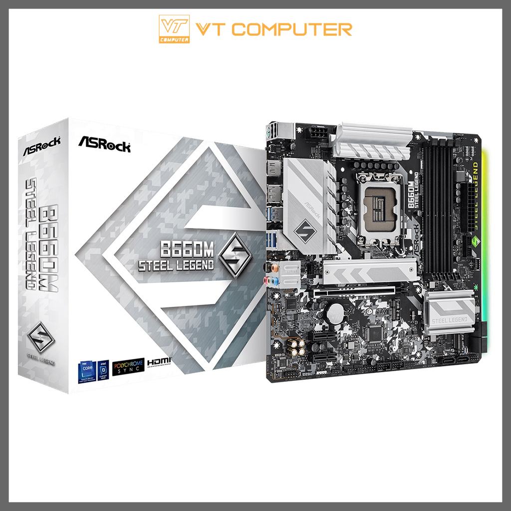 Bo Mạch Chủ ASRock B660M Pro RS / Steel Legend / Socket 1700 / Bảo Hành 36 Tháng