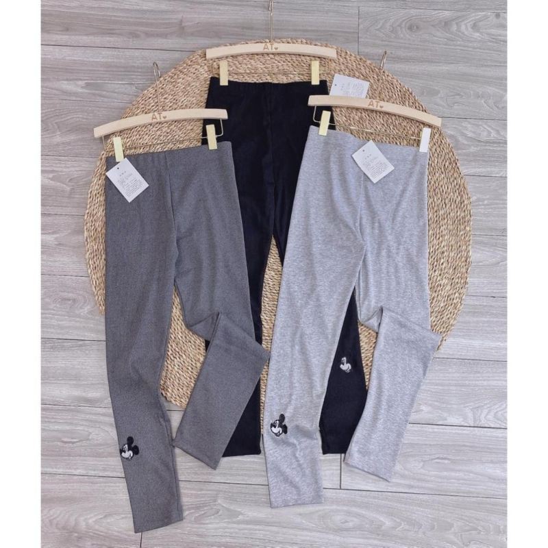 Quần Legging len tăm mẫu mới hot hit thêu chuột Mickey, chất đẹp dày dặn. | BigBuy360 - bigbuy360.vn