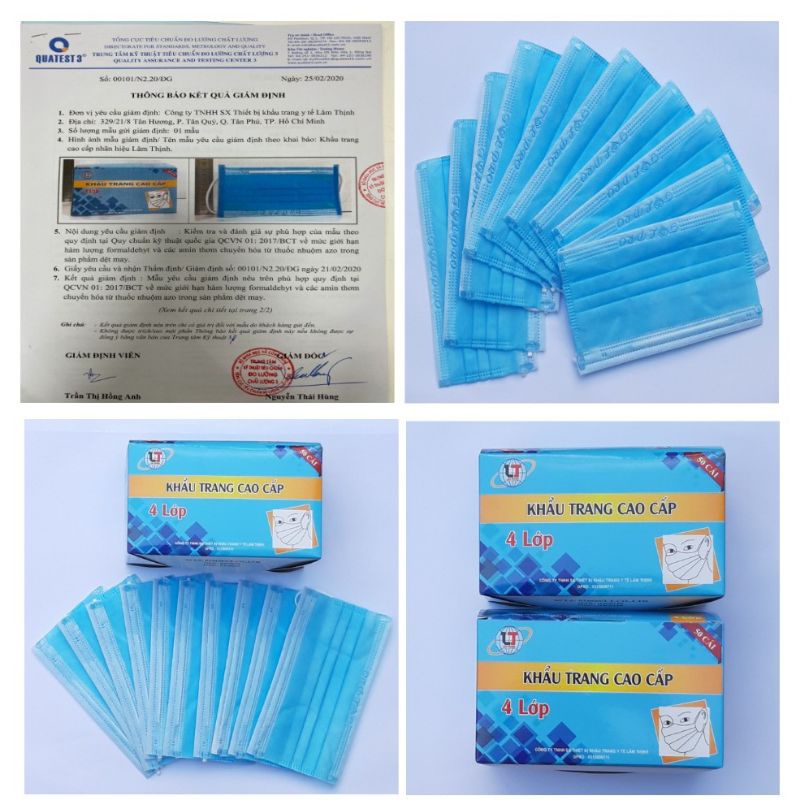 Hộp Khẩu Trang Y Tế 4 Lớp Cao Cấp