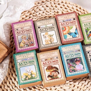 Set Sticker dán trang trí sổ dạng tem thư phong cách vintage