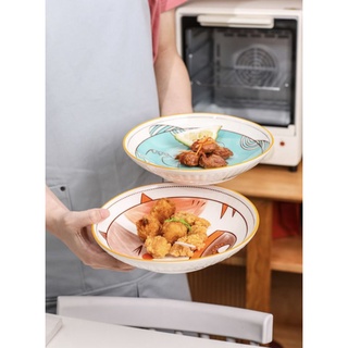 Đĩa sứ tròn phi 20cm hoạt hình