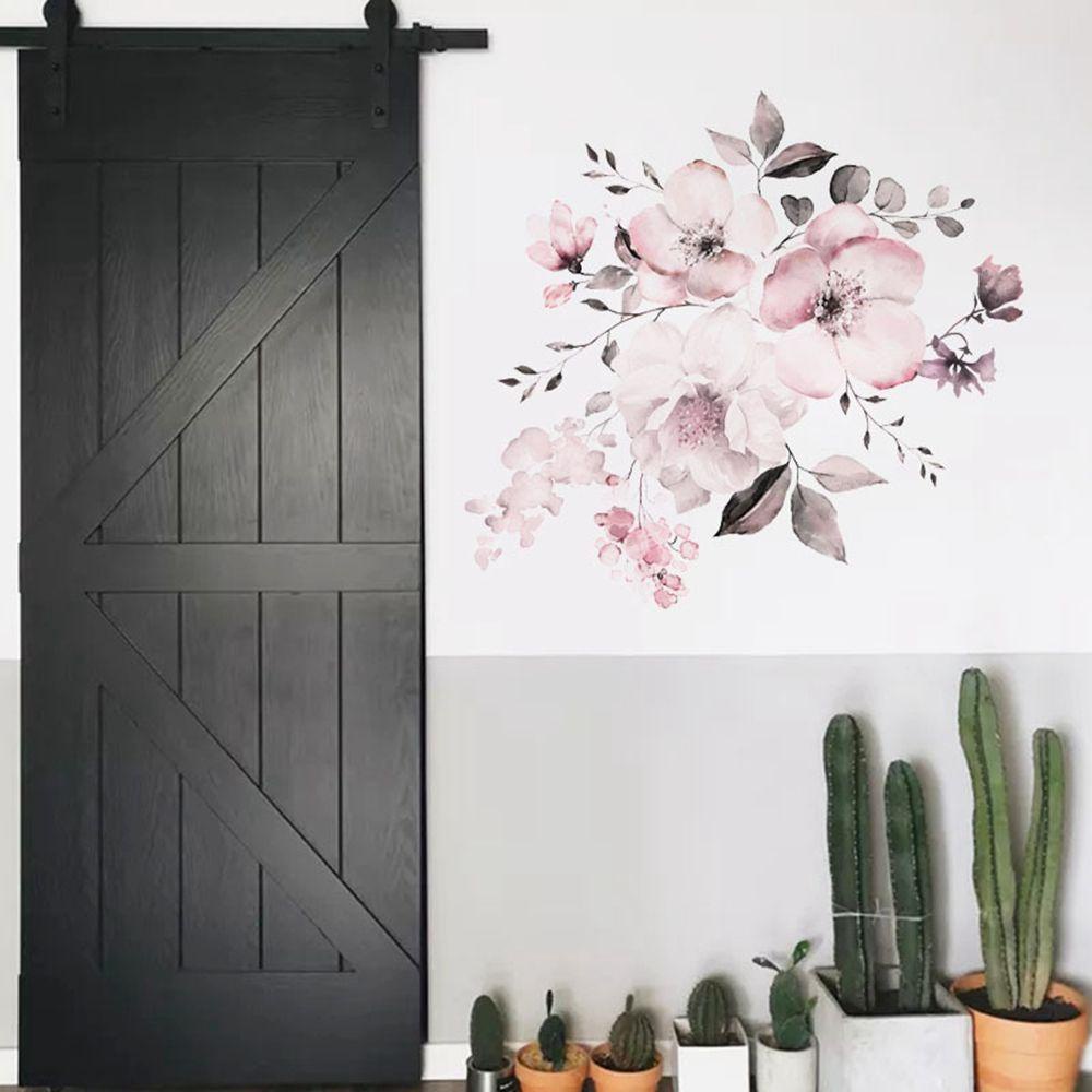 Sticker Dán Tường Họa Tiết Hoa Mẫu Đơn Trang Trí Phòng Khách Phòng Ngủ TV