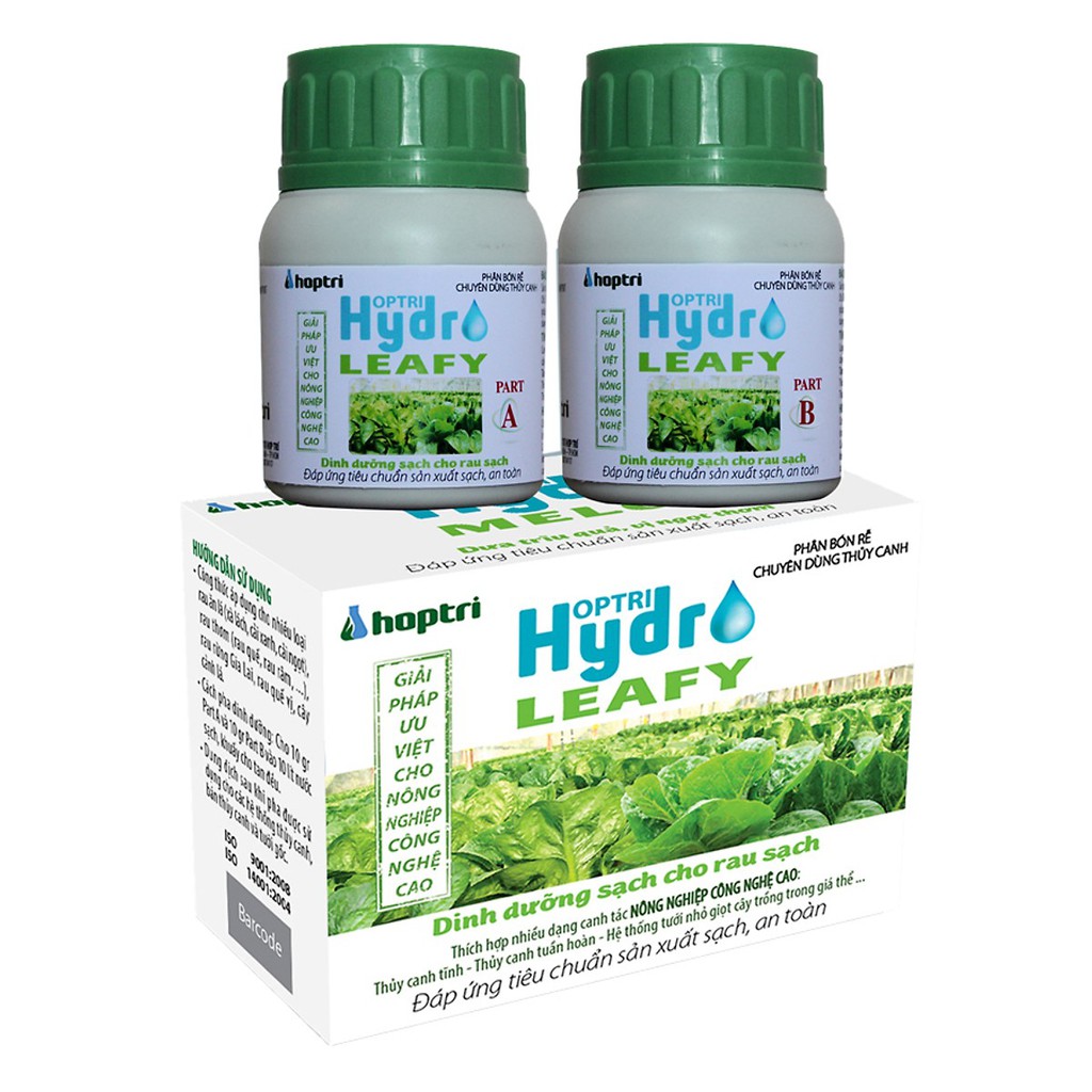 dinh dưỡng thủy canh ăn lá Hydro Leafy Cung cấp các chất dinh dưỡng đa, trung và vi lượng cần thiết cho các loại rau ăn