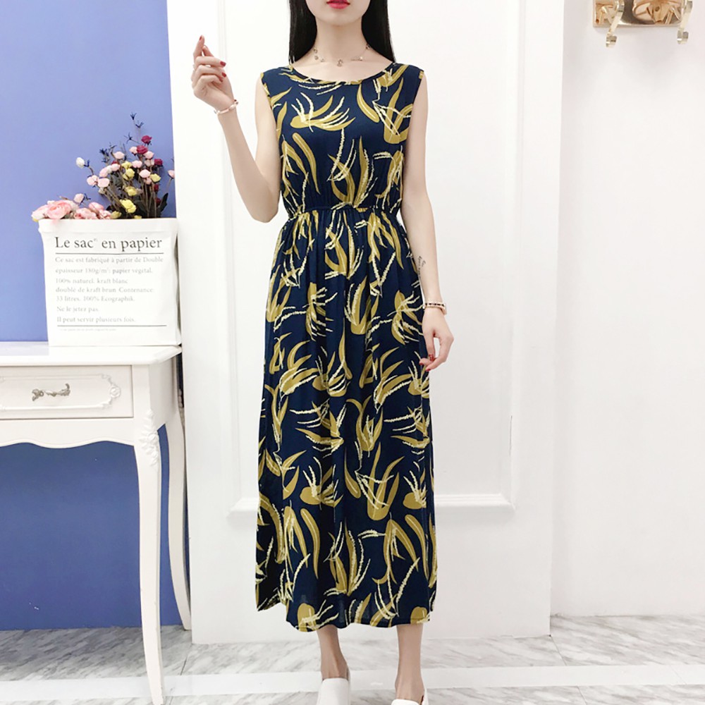 Váy đầm tone cotton maxi dài dạo chơi, đi biển - Mã 69