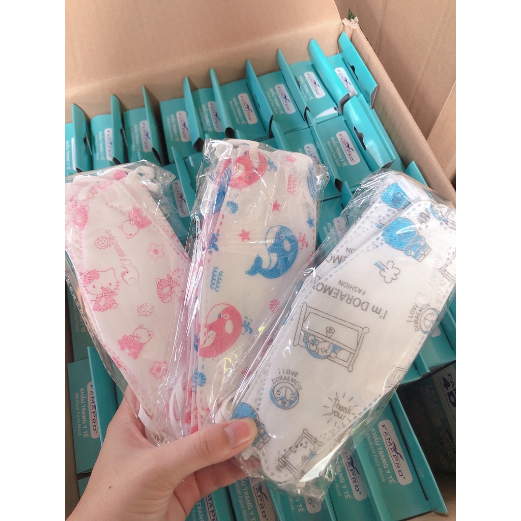 Khẩu Trang Trẻ Em 4 Lớp KF94 UNI MASK Hàn Quốc - Set 10 Chiếc Giúp Bé Kháng Khuẩn, Chống Bụi Mịn