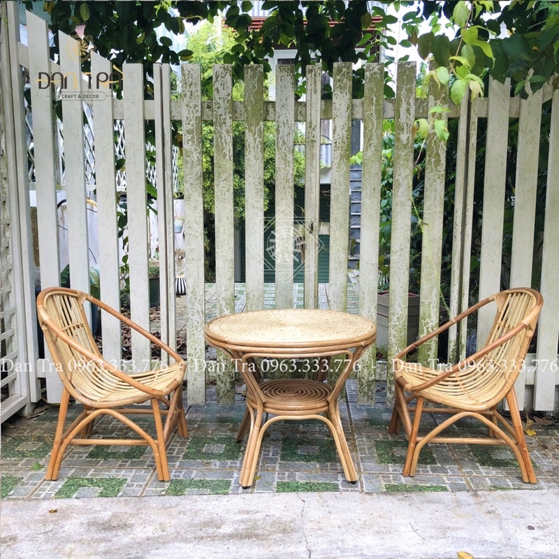 Combo bộ bàn ghế mây sò cao cấp giá rẻ 2 ghế 1 bàn tự chọn, nội thất mây tre ĐAN TRÀ