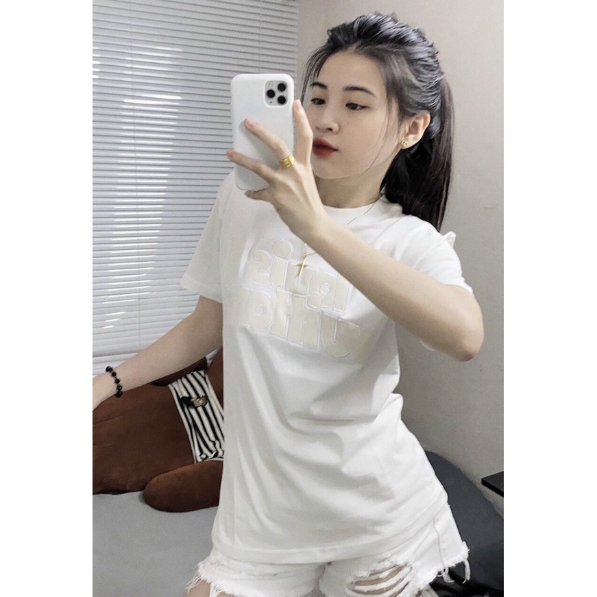 (Hàng Mới ) Áo Phông Cổ Tròn In Vân Nối LUITVUTON Cao Cấp - Cotton TICI Hàn Mịn Thoải Mái Hoạt Động Thể Thao