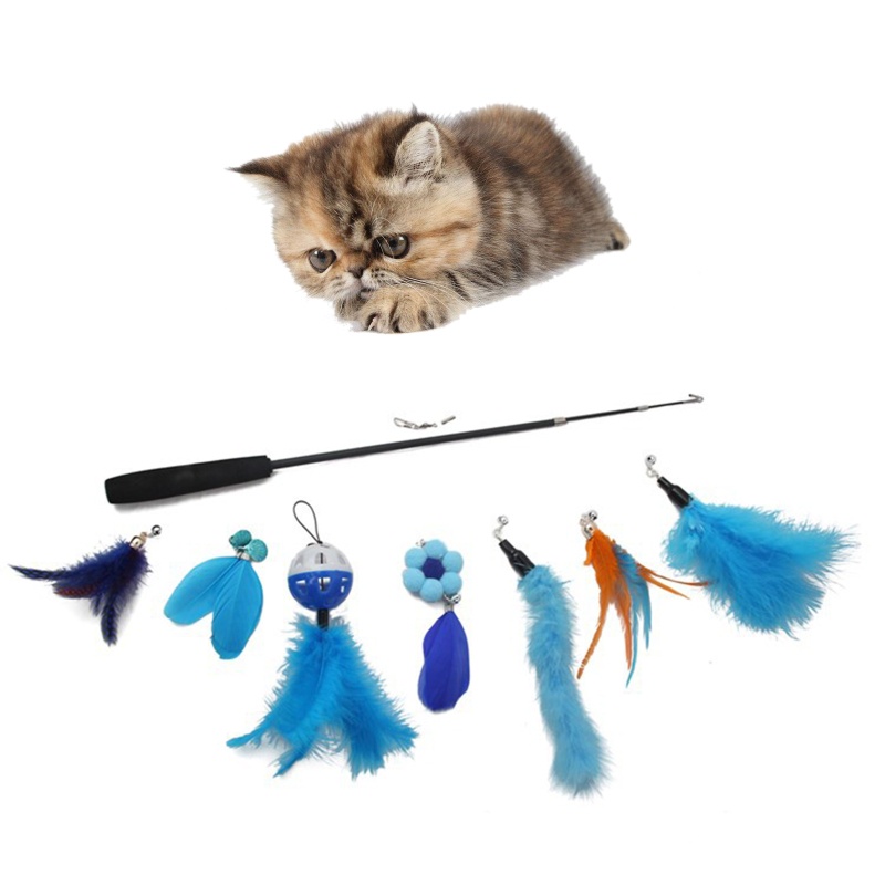 Set 8 Đồ Chơi Lông Vũ Cho Mèo Cưng