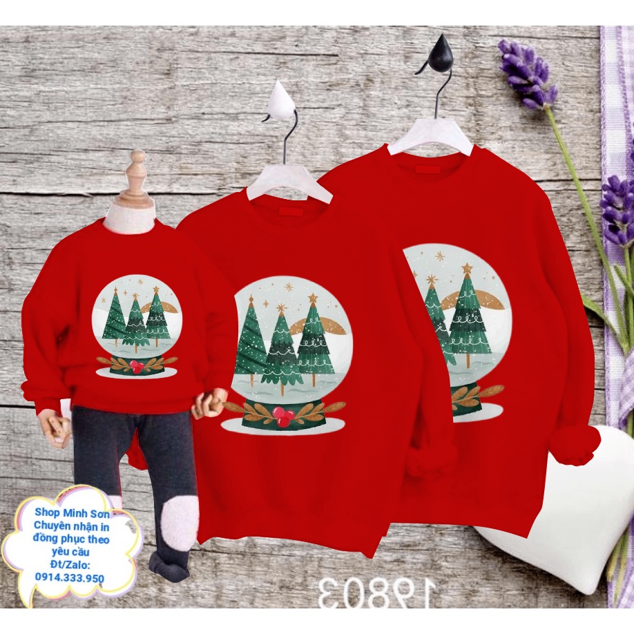 🌲❄️🌲ÁO NỈ GIA ĐÌNH SWEATER CÂY THÔNG NOEL, ÁO NỈ ĐÔI LOẠI 1 ĐỦ MÀU ĐỦ SIZE