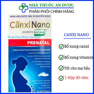 Canxi Nano Prenatalbổ sung canxi, acid folic, vitamin D3 cho phụ nữ mang thai, tăng sức đề kháng, tăng cường sức khỏe