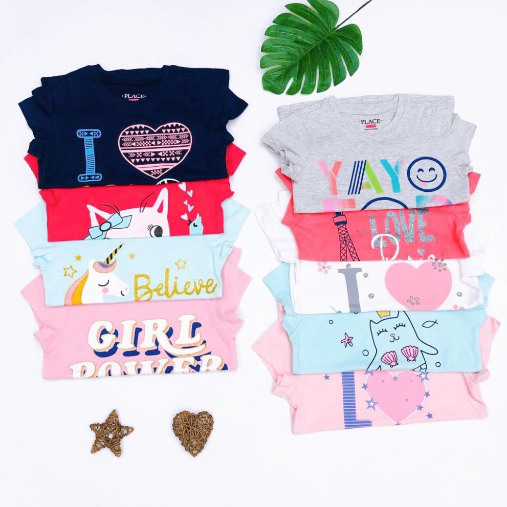 Áo thun cho bé gái, áo phông bé gái chất cotton mềm mát, size 4 - 14 tuổi - BONGKIDS
