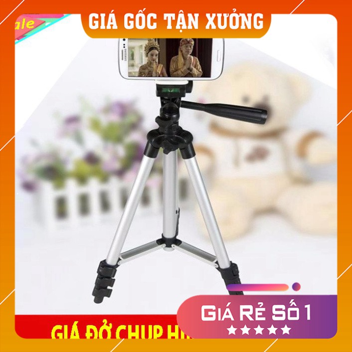 Tripod điện thoại 𝑭𝒓𝒆𝒆𝒔𝒉𝒊𝒑 Giá đỡ chụp ảnh kèm kẹp điện thoại 3 chân Tripod TF-3110