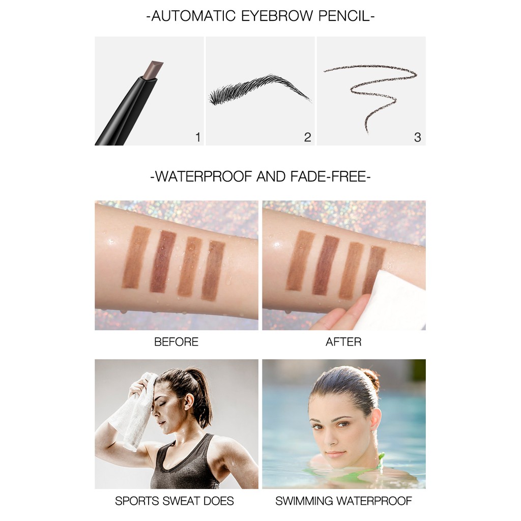 Bút Chì Kẻ Lông Mày BANXEER Đầu Mịn Có Cọ Chải 6 Màu Khác Nhau 14g | BigBuy360 - bigbuy360.vn