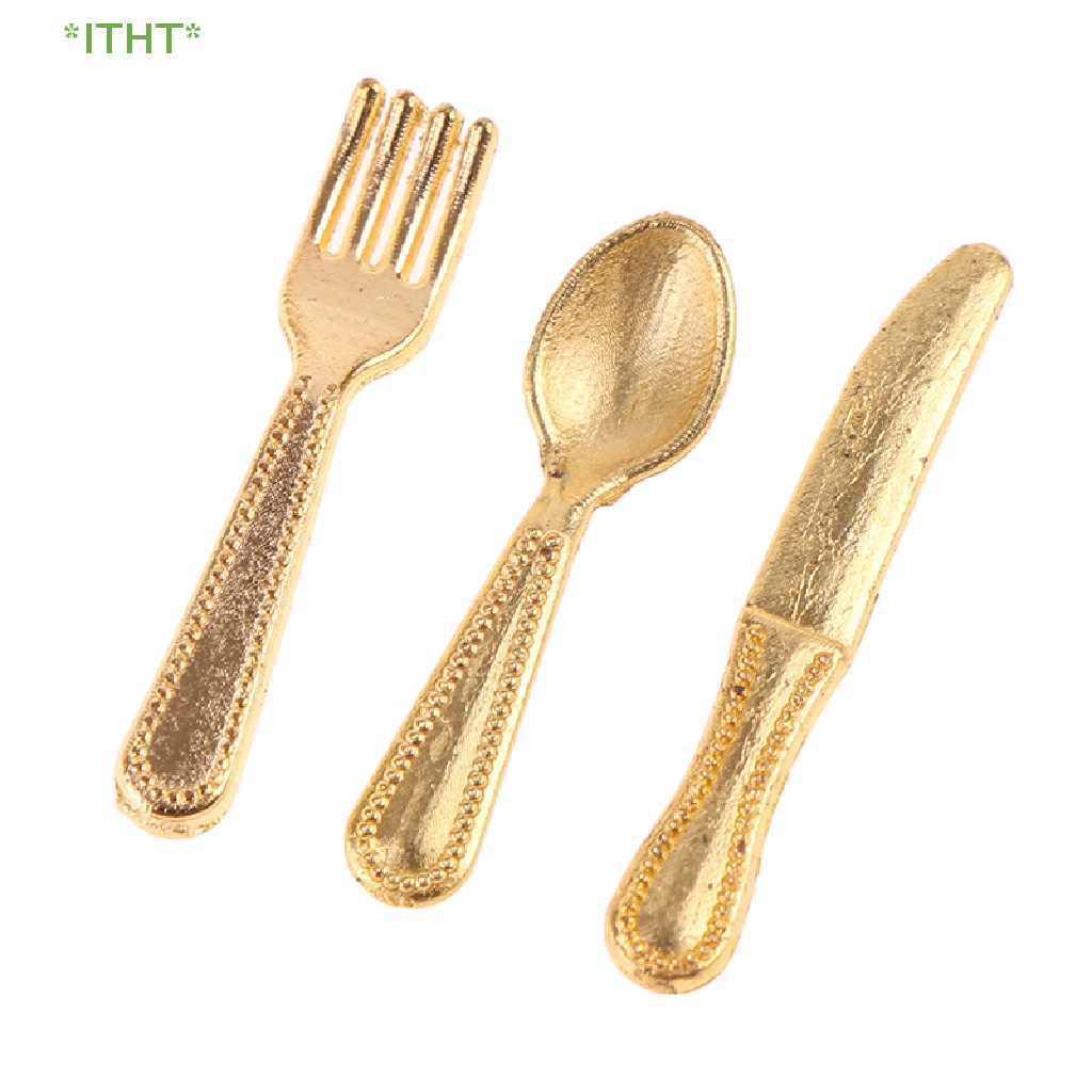 Bộ Muỗng Nĩa 1: 12 Dùng Trang Trí Nhà Búp Bê Mới