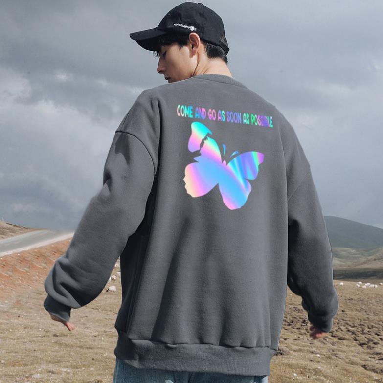 Áo Sweater Con Bướm Phản Quang Unisex Freesize Dưới 75 Kg AS08 | BigBuy360 - bigbuy360.vn