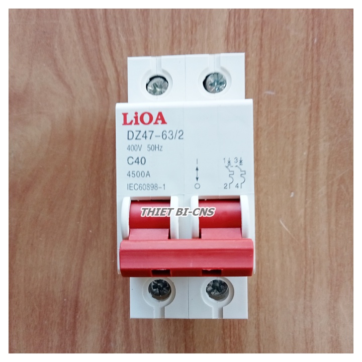 Aptomat - Cầu dao LiOA 2P 6A - 100A/ 4.5kA - Chính hãng