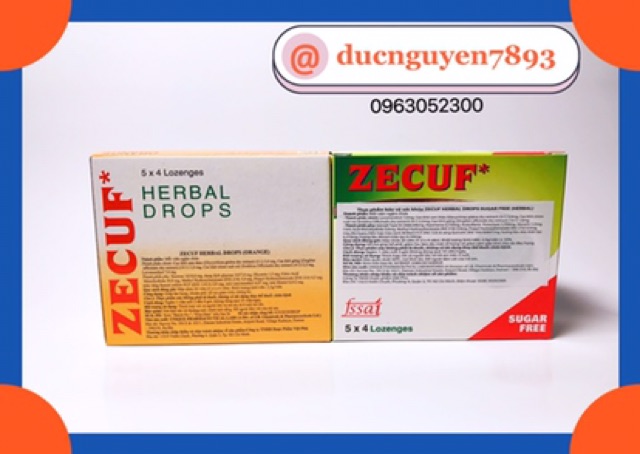 KẸO NGẬM THẢO DƯỢC ZECUF 1 hộp 20 viên