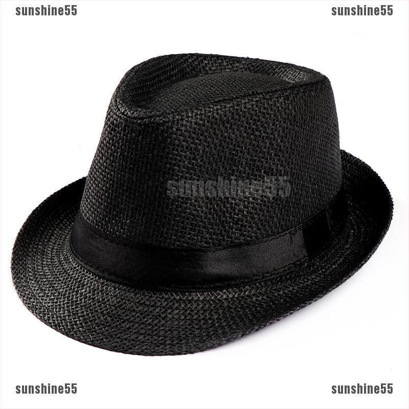 Mũ cao bồi mềm vành rộng bằng rơm cá tính cho nam nữ