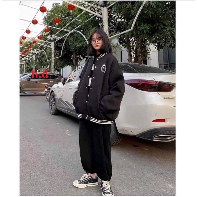 Áo Khoác Bomber Jacket rot tay lo go Mặt người form thụng nam nữ unisex❤ Chất dù form &lt;55kg