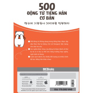 Sách - 500 Động Từ Tiếng Hàn Cơ Bản