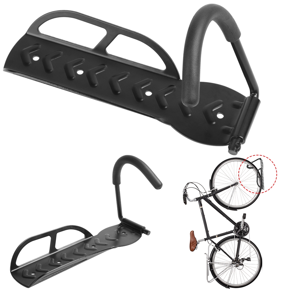 Giá đỡ treo xe đạp gắn tường bằng thép màu đen bền