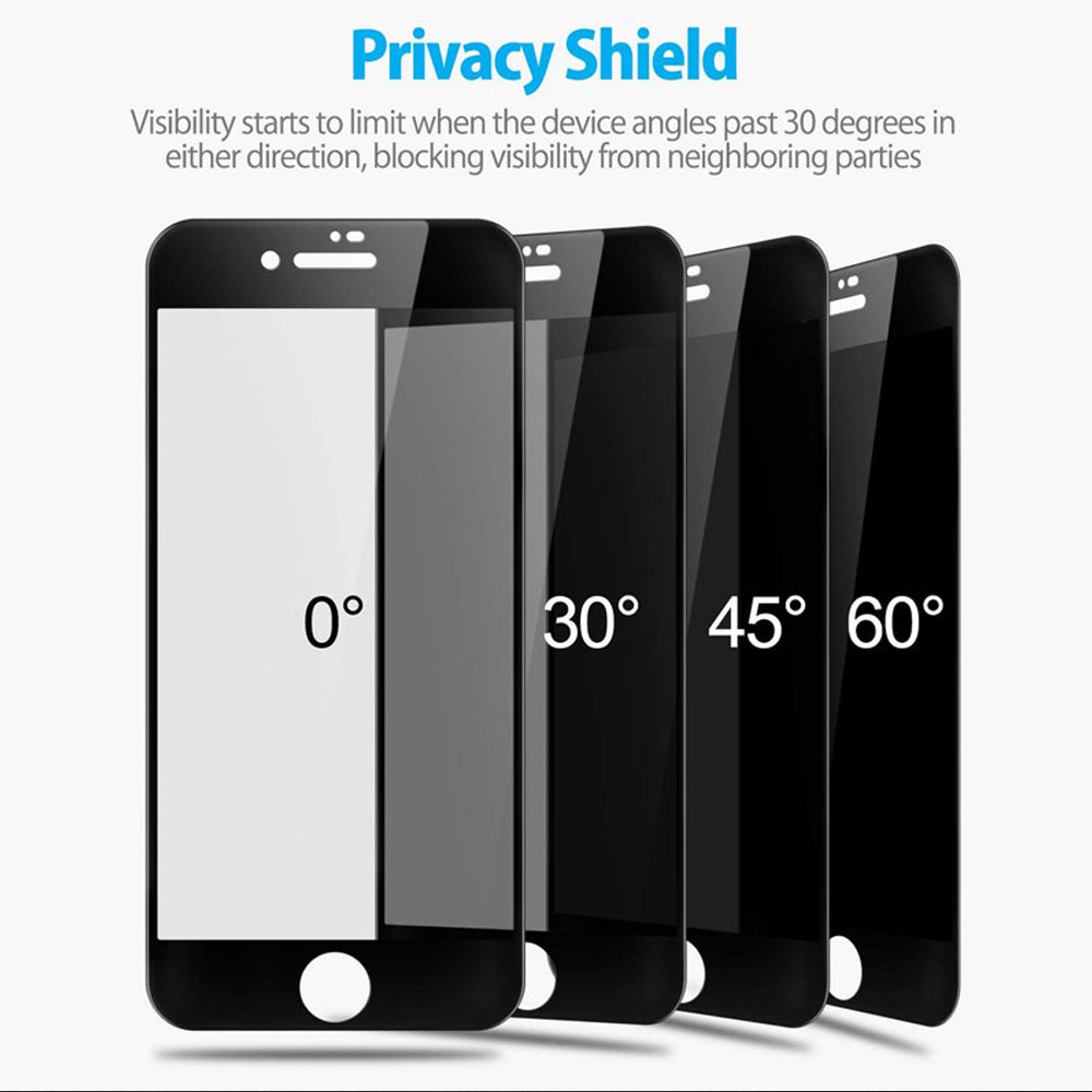 2Pcs Privacy Anti-Peeping Tempered Glass for iPhone 6 6S 7 8 Plus 2 9 X XS XR 11 Pro Max SE 2020 5 5S SE IP Transparent Full Coverage Screen Protector Anti Spy Film