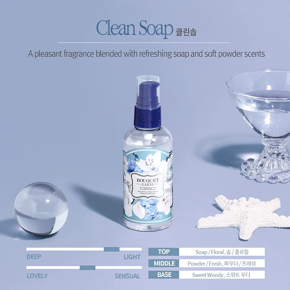 Tinh chất dưỡng tóc hoa Bouquetgarni Deep Perfume Hair Serum Clean Soap 100ml