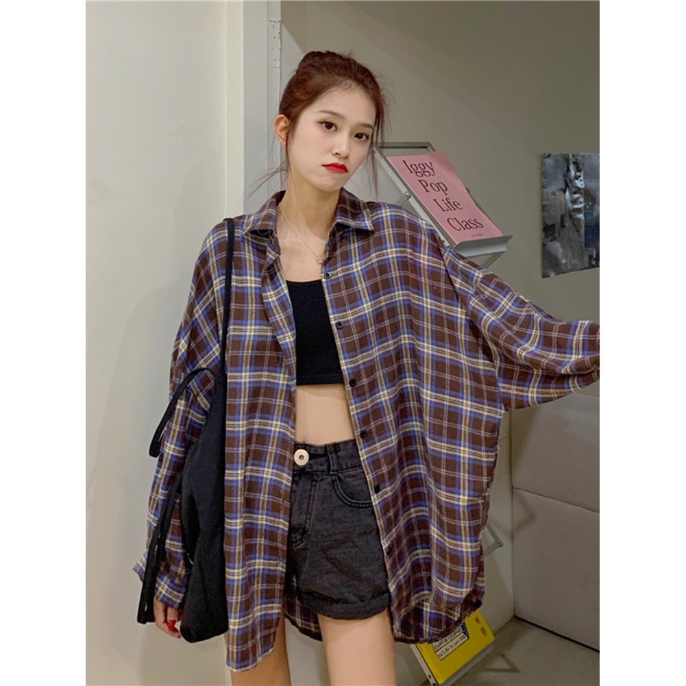 Áo Khoác Sơ Mi Flannel KẺ CARO Dài Tay Nhiều Màu form rộng dễ phối đồ