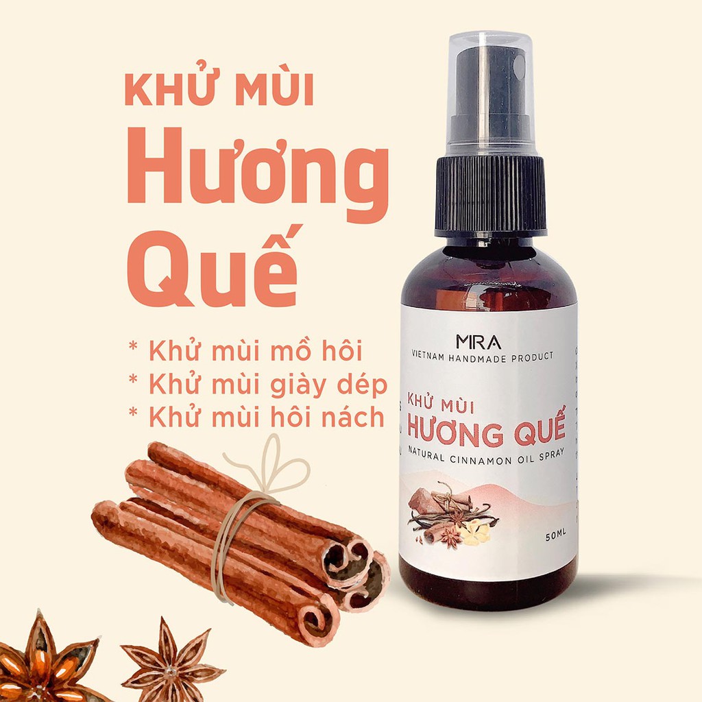 Xịt khử mùi organic hương quế - cinnamon spray