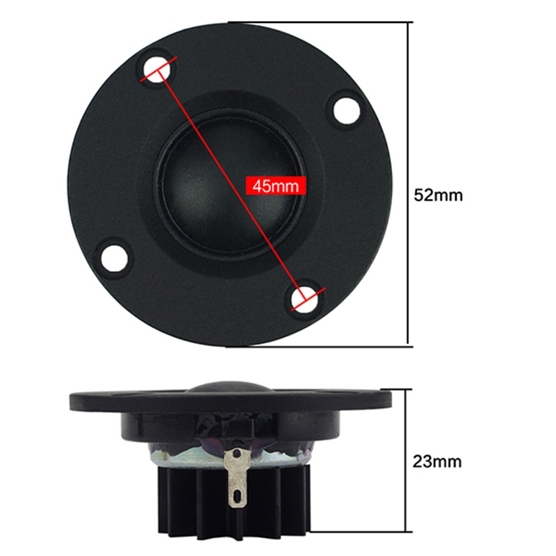 Loa Tweeter 6 Ohm 30W Hifi Soft Dome Silk Film Loa Treble Neodymium Toothed Heat Sink 2Pcs