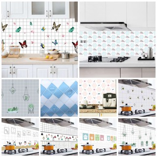 1 mét giấy dán bếp tráng nhôm có keo sẵn - Khổ 60cm ( nhiều mẫu)