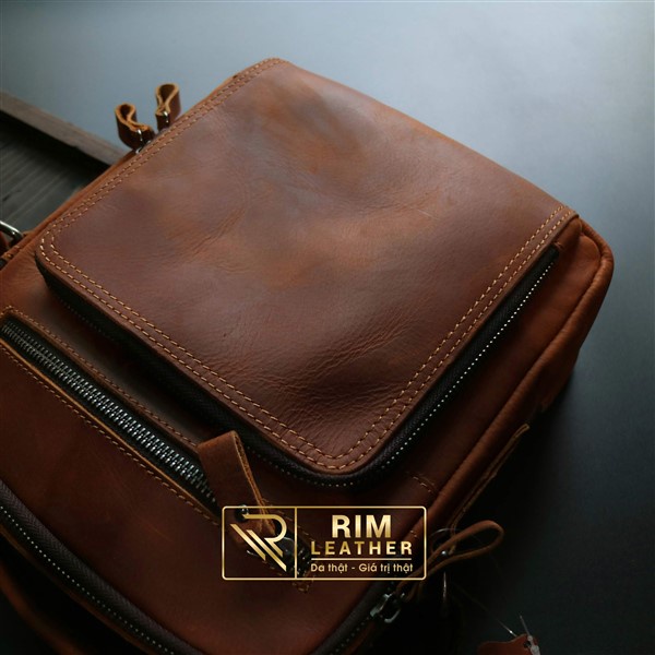 Túi Đeo Chéo Da Bò Có Quai Xách
