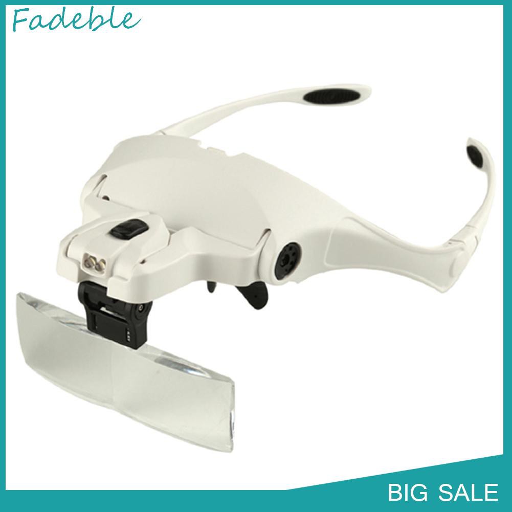 Kính Lúp Đeo Đầu Phóng Đại 5 Lần Với Đèn Led