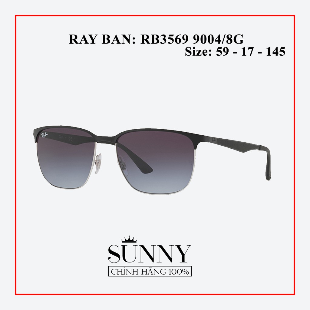 RB3569 9004/8G - - Kính mát thời trang Rayban chính hãng , bảo hành toàn quốc, thiết kế dễ đeo bảo vệ mắt