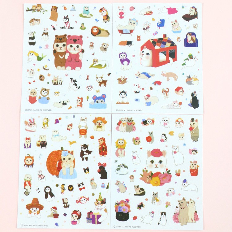 Bộ 4 Sticker mèo xinh xắn (ST10)
