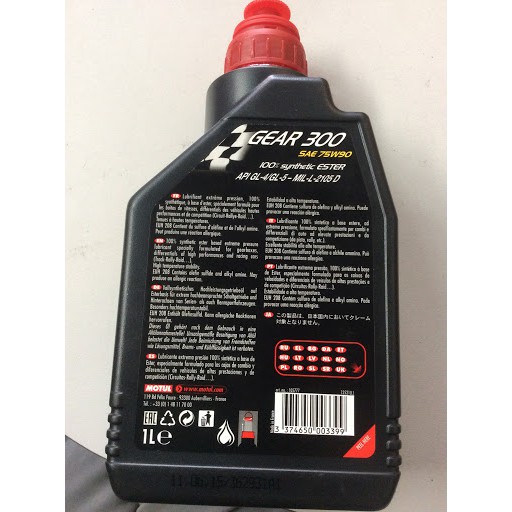 NHỚT HỘP SỐ MOTUL GEAR 300 75W90 (CHÂU ÂU)