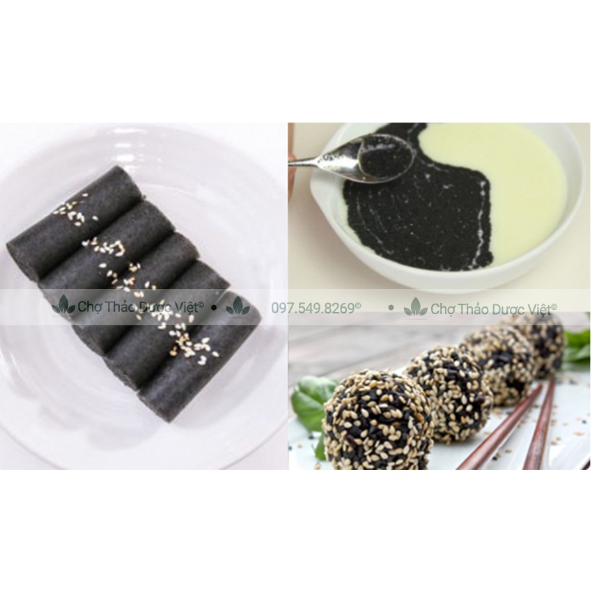 Hạt mè trắng, mè đen hữu cơ 500g ( Vừng đen, vừng trắng khô làm sốt mè rang thơm ngon) - Chợ Thảo Dược Việt