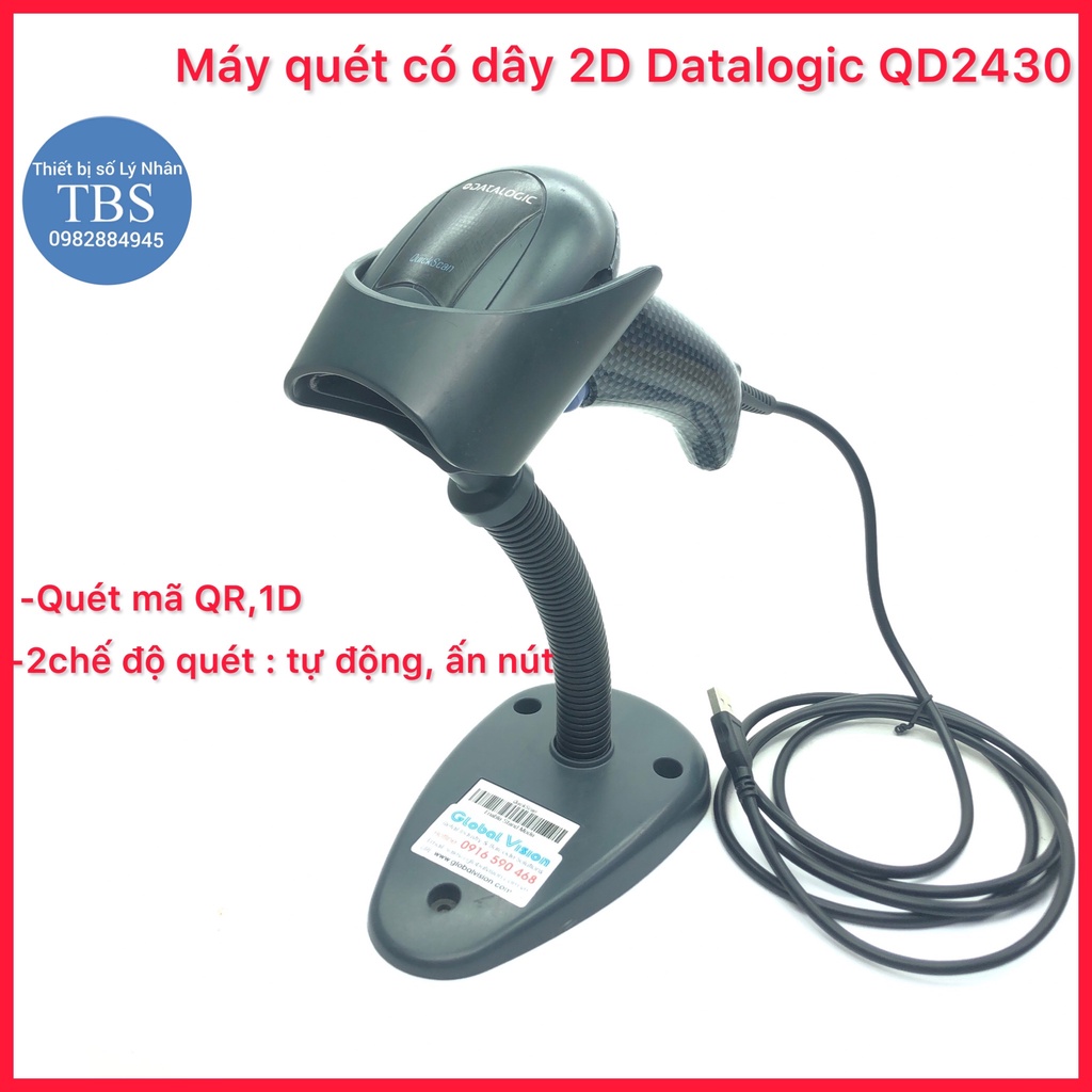 Máy quét có dây 2D  Datalogic QD2430 quét mã 2D QR và mã vạch 1D nhạy thương hiệu nổi tiếng Datalogic
