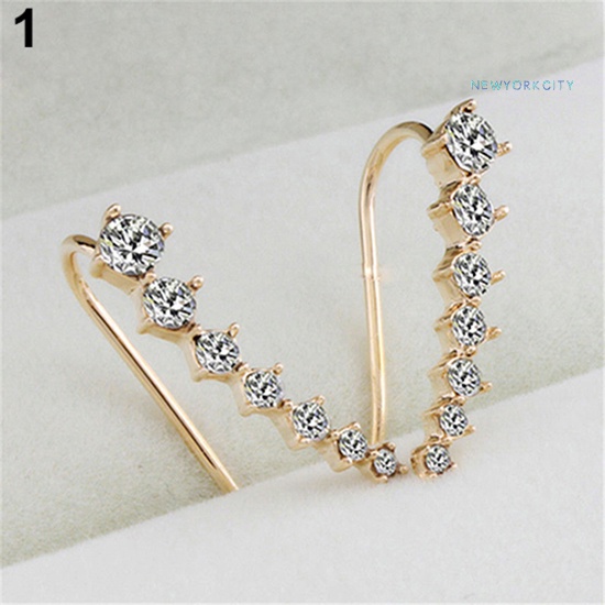 Khuyên Vành Tai Đính Đá Zircon Thời Trang Cho Nữ
