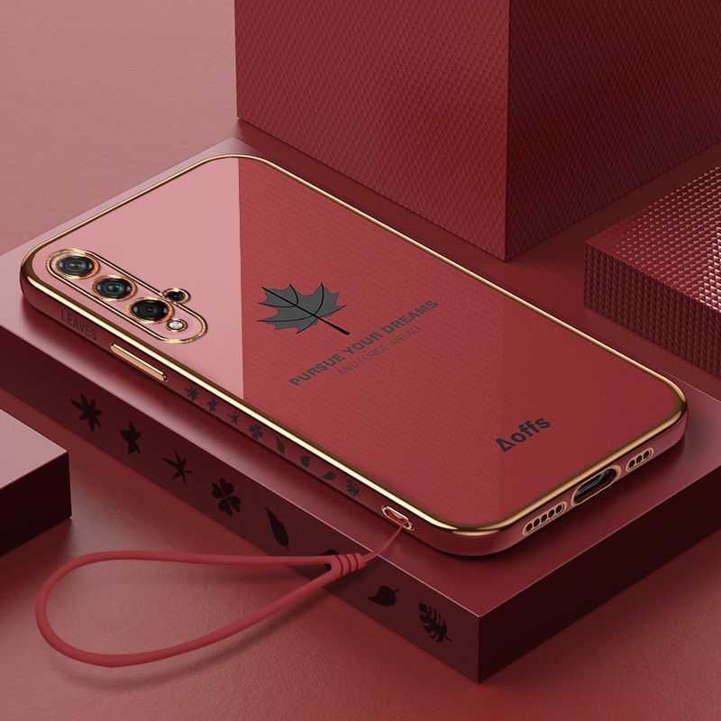 QIANZI Ốp Lưng Mềm Hình Lá Phong Cho Huawi nova3 nova3i nova4 huawei nova5 nova5i nova5ipro