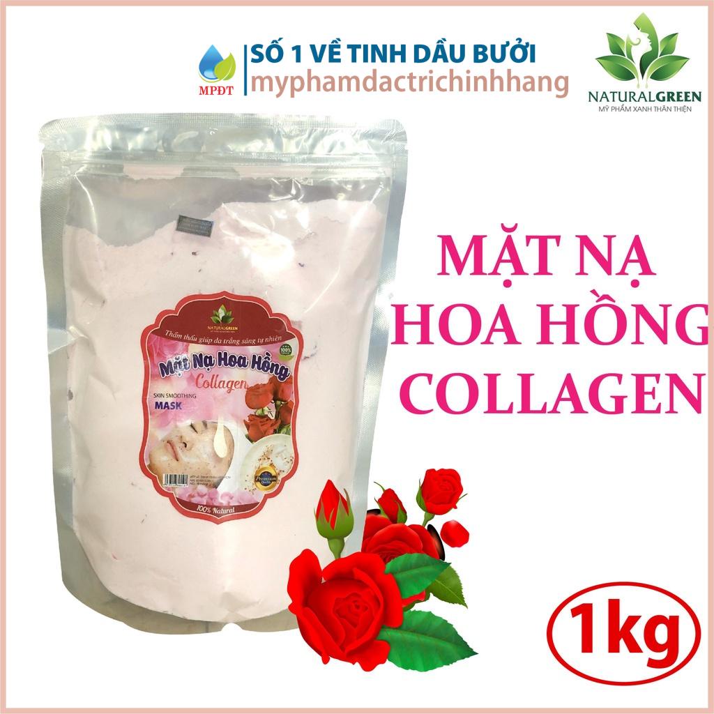 500 gr Mặt nạ hoa hồng collagen làm trắng da, căng bóng và dưỡng ẩm cho làn da