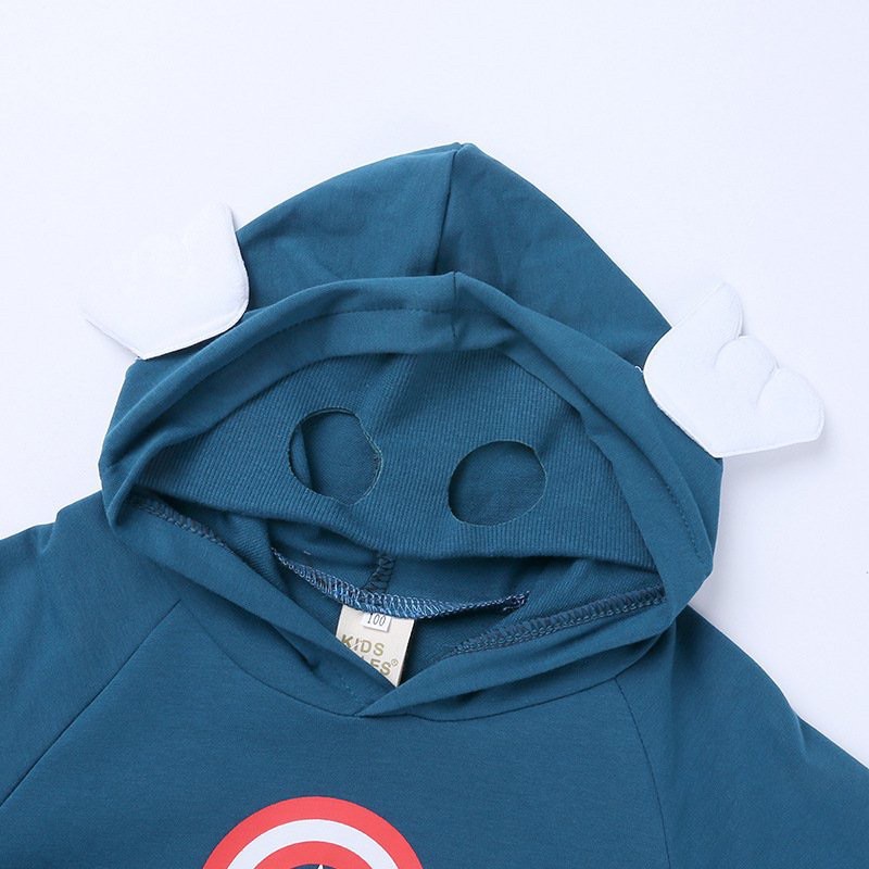 Áo khoác siêu nhân bé trai áo người nhện hoodie có mũ khóa kéo và chui đầu mẫu mới 2021