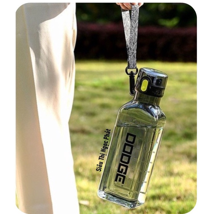 [ĐẸP XỈU] Bình Nước Phong Cách Thể Thao_bằng Nhựa Trong Suốt_ Khóa chống rò rỉ 700ml