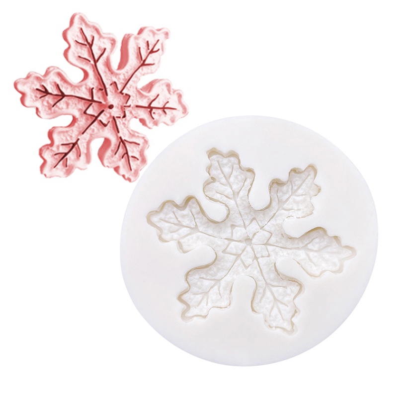 Khuôn Silicone Làm Bánh Hình Bông Tuyết Xinh Xắn